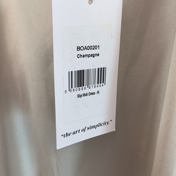 BOA SATIN SLIP MIDI DRESS - Picture 9 of 11